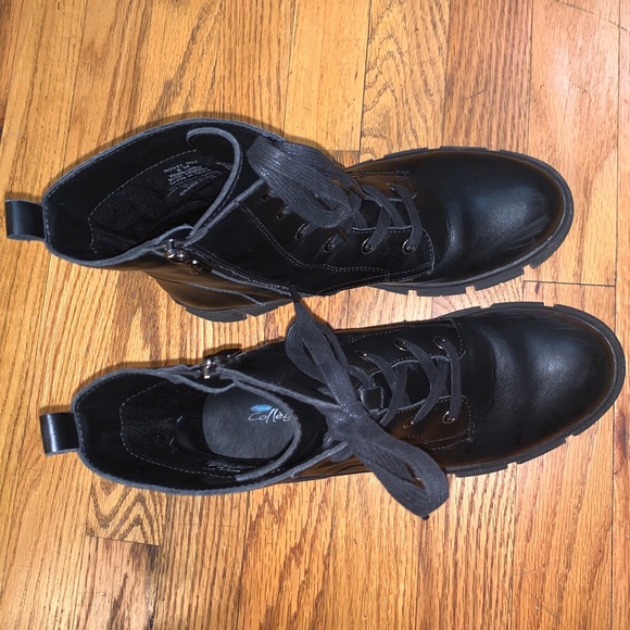 Aqua College Pippa Leather Lug Sole Waterproof Combat Boot - Picture 6 of 7